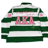 Chemise à col rayé Sorority Inc pour femmes, haut décontracté d'inspiration grecque, tissu de qualité supérieure, coupe confortable, vêtements élégants