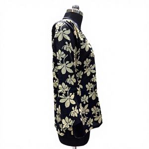 Túnica con Diseño Floral en Color Negro, Túnica de Algodón Jaipuri con Estampado a Mano, Kurta, Kurti, Vestidos Sencillos e Informales a Excelente Precio - Product Image 5