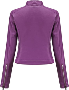 Vestes pour femmes, style bomber, veste en cuir tendance, vente en gros de vestes en cuir de mouton véritable pour femmes, vestes de moto pour femmes - Product Image 2