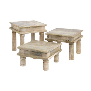 Taburete de madera antiguo de lujo, mesa elevadora de exhibición cuadrada, taburete de madera de mango, elevador con patas, decoración para el hogar y la Oficina, precio al por mayor - Product Image 6