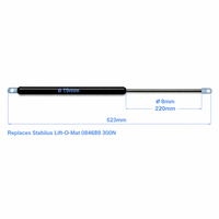 Ressort à gaz de remplacement pour Stabilus Lift-O-Mat 084689 525mm 300N – Support de levage de remplacement