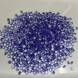 Piedra Suelta Redonda Facetada de Tanzanita Azul Natural de 3 mm con Iridiscencia para Joyería, Piedra de Nacimiento de Diciembre - Product Image 1