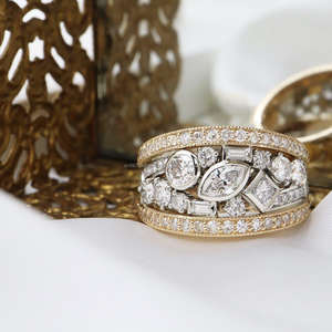 IGI/GIA Lab Grown Emerald Cut Diamond Vintage 14k Yellow Gold Wedding/Bague de fiançailles Unisex Fine Rings for Perfect Anniversary - Product Image 4