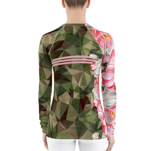 Vente en gros de rashguards de compression pour femmes, personnalisés, à manches longues, en spandex, pour l'entraînement au MMA et au BJJ - Product Image 3