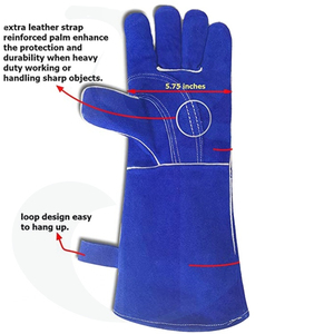 Short cuff split cow leather tig welding <b>gloves</b> heat resistant <b>work</b> safety <b>gloves</b> Custom Wholesale Rate Welding <b>Gloves</b> - Product Image 3