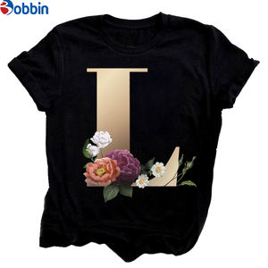 Nouveau T-shirt d'été pour couples, vêtement respirant, imprimé alphabet, combinaison de lettres personnalisées, T-shirt tendance pour femme - Product Image 6