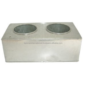 Lot de 2 jardinières de fleurs en métal de luxe les plus vendues pour les accessoires de pot floral décoratif de jardin de restaurant - Product Image 1