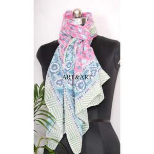 100% Cotton Women Beach Wear Hand Block Print Pareo/Sarong Comfortable Girls Pareo Sarong with <b>Light</b> Weight scarf for <b>cover</b>-up - Product Image 4