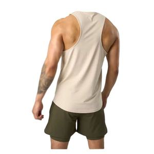 Custom Logo Men's Casual Knitted Tank Tops 100% Acrylic <b>Athletic</b> Breathable Quick Dry Sleeveless Sport Gym Lace Embroidery - Product Image 2