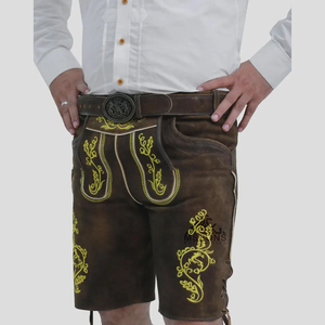 Les Lederhosen traditionnels autrichiens pour hommes, en coton 100% brodé, style vintage bavarois, les plus vendus pour l'Oktoberfest 2025 - Product Image 3