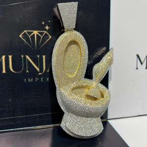 Colgante Hip Hop Chapado en Oro con Corte de Pera Personalizado, Certificado IGI, VVS, Joyería Fina para Hombre, Pasa Prueba de Diamante, Forma de Letra, Fiesta - Product Image 3