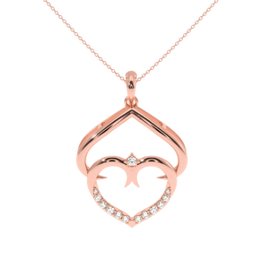 Pendentif infini torsadé en argent sterling 925 avec diamant de laboratoire taille brillant, plaqué or jaune, bijoux fins, cadeau pour femme - Product Image 1