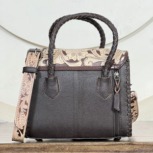 Nouveaux Sacs à Main Mini Satchel en Cuir de Vachette Gravé, Modèle 2026, pour Femmes – Sacs Bandoulière et Cabas Élégants à Motifs Floraux - Product Image 5