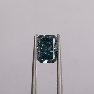 Pierre précieuse Moissanite synthétique de laboratoire de 1,01 à 3,01 carats, taille radiant, couleur bleu clair personnalisée, pour la fabrication de bijoux, charme unique - Product Image 2