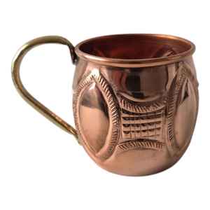 Mug en cuivre antique 400 ml, or rose, écologique, réutilisable, passe au lave-vaisselle, style classique, pour bière, café et cocktails - Product Image 1