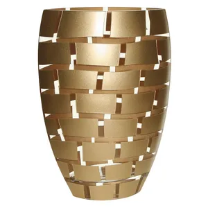 Premium Handmade Hammered Metal Flower <b>Vase</b> Elegant <b>Gold</b> Finish Decorative Centerpiece for Luxury Hotels Villas Resorts - Product Image 3