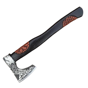 Hache Viking OEM faite à la main en acier à haute teneur en carbone, design personnalisé, hache de combat Viking barbue, manche en bois de frêne, 100 % haute qualité - Product Image 2