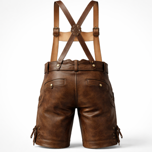 Lederhosen de Cuero Genuino al por Mayor con Logotipo y Etiquetas Personalizadas - Fabricante OEM para Pedidos al por Mayor para Hombres - Product Image 2