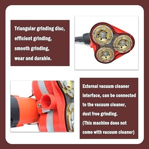 Lijadora de Pared y Piso Portátil de Tres Cabezas, 220V 2800W, Máquina para Pulir Pisos, Disco de Pulir Triangular, Barra Telescópica Alargada - Product Image 5