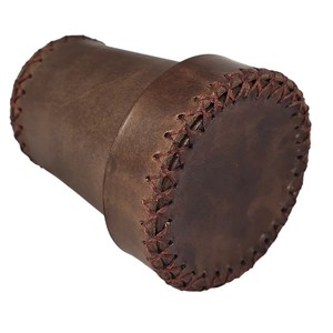 Gobelet à dés en cuir de vachette véritable de haute qualité, personnalisé OEM, fabriqué à la main en couleurs et avec logo sur mesure, modèle 2026 - Product Image 5