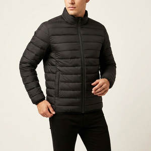 Veste matelassée en duvet de canard de haute qualité pour homme, design personnalisé, streetwear, avec fermeture éclair épaisse et tendance, grandes tailles, manteaux chauds - Product Image 1