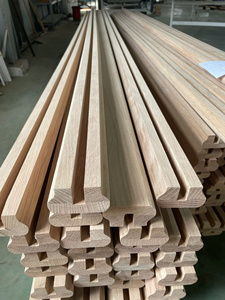 Solid Wood White Oak Baserail Stair Railing Support Easy to Install <b>Wall</b> Mounted Durable Interior Decorative Material - Product Image 6