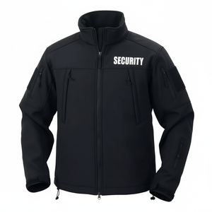 Winter Cold Weather Workwear Security Jacket Utility Coat Windproof <b>Thermal</b> Outerwear Customized Color Logo Front Shoulder Strap - Product Image 2
