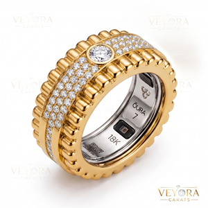 VEYORA 925 <b>Sterling</b> <b>Silver</b> Moissanite Eternity <b>Band</b> <b>Ring</b> Pave Setting Luxury Unisex Wedding <b>Ring</b> - Product Image 1
