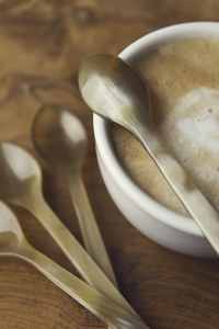 Cuerno de búfalo natural Cuchara Grande y Pequeña Cubiertos Cuchara para ensalada Productos de cuerno hechos a mano Cuchara pulida para uso doméstico para - Product Image 6