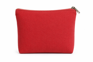 Bolsa de Cosméticos Minimalista Linda de Lona Roja con Cierre de Cremallera, Ecológica, para Uso Diario, Portátil y Pequeña - Product Image 5
