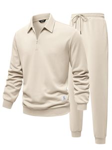 Suéter con Capucha y Cierre de Cremallera de un Cuarto para Hombre JMIERR, Azul Marino, Corte Regular, Tejido de Punto, Color Sólido, Ropa Casual de Invierno, 100% Algodón - Product Image 3