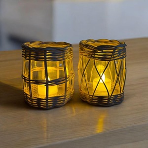 Stylish <b>Rattan</b> Candle Holder Suitable For Side <b>Tables</b> Coffee <b>Tables</b> And <b>Bedside</b> <b>Table</b> Decoration Handcrafted From India - Product Image 3