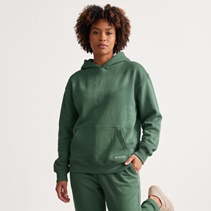 custom slate blue hoodie women heavy blend fleece front pocket pullover plain solid color warm casual streetwear daily wear <b>top</b> - Product Image 4
