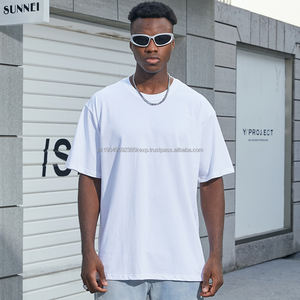 Venta al por mayor 250GSM en blanco 100% algodón camisetas casuales logotipo personalizado de impresión de alta calidad camisetas para hombres - Product Image 5