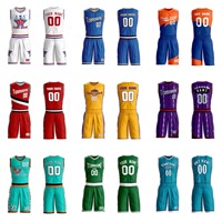 Maillot de basketball réversible personnalisé, imprimé par transfert thermique, 100 % polyester, logo en maille respirante et anti-humidité