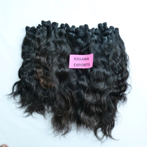 Venta al por mayor crudo indio Virgen sin procesar tejido cutícula alineada color natural pelo negro mujeres máquina doble trama extensiones - Product Image 6