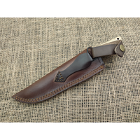 Couteau de chasse en acier 1095, outil multifonctionnel pour le camping, la randonnée et les activités de plein air, avec étui en cuir