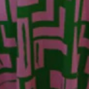 AKA Vestido geométrico con bolsillos para mujer, rosa, verde, manga corta, informal, midi, holgado, para uso diario, atuendo de moda - Product Image 5