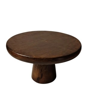 Support à gâteau en bois artisanal moderne, en bois d'acacia naturel, écologique, de haute qualité, résistant au lave-vaisselle, idéal pour les mariages - Product Image 1