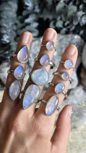 Rainbow Moonstone <b>Silver</b> Ring 925 Sterling <b>Silver</b> Ring <b>Solid</b> 925 Sterling <b>Silver</b> - Product Image 4