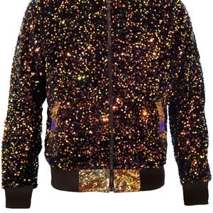 Latest Men's <b>Sequin</b> <b>Jacket</b> Winter Casual Zipper Lightweight Breathable Knitted Party <b>Plus</b> <b>Size</b> Fashion Outerwear - Product Image 1