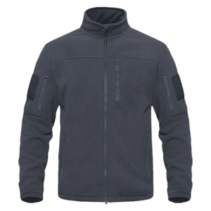 2026 Men's Winter Jacket Streetwear Zipper Closure Soft Fabric Solid Color Fluffy Eco-Friendly Men's Polar <b>Fleece</b> Jacket - Product Image 3