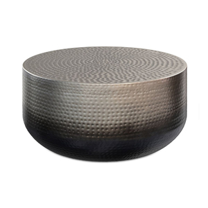 Hot Selling Metal Hammered Golden Round Coffee <b>Table</b> Eco-Friendly Portable Home Living Room Decorative Furniture - Product Image 3