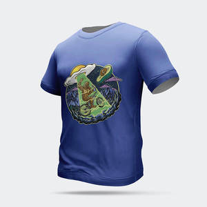 T-shirt à manches courtes pour homme avec impression DTF, col rond, motif croisé, coupe décontractée, tissu jersey 100% coton - Product Image 3