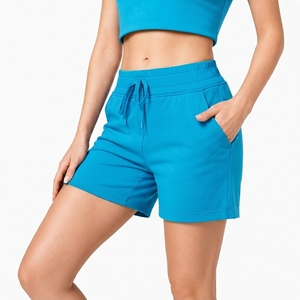 Shorts pour femmes à taille haute, minimalistes, en mélange polyester/coton, OEM ODM, marque privée, mode moderne, fermeture à cordon - Product Image 4