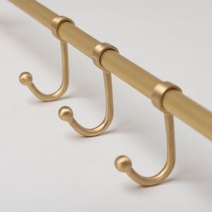 Wholesale Price Gold Metal Wall <b>Hook</b> <b>Rail</b> Multi <b>Hook</b> Coat Hanger Modern Entryway Organizer Home Decor Storage <b>Hooks</b> - Product Image 1