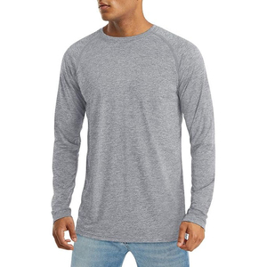 Men's Adults Neck Long Sleeve Knitted Blank Solid <b>T</b>-<b>shirt</b> Front Logo Quick Dry Breathable Pullover UPF 35 Customizable <b>Fishing</b> - Product Image 4