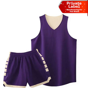Tenue de basketball personnalisée bicolore noir et jaune – Kit d'équipe avec impression graphique – Maillot de basketball vierge par sublimation - Product Image 1