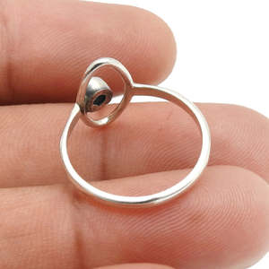 High-quality <b>925</b> Sterling <b>Silver</b> Eye Design <b>Ring</b> For Women Brilliant Round Cut Carnelian Gemstone Available At Reasonable Price - Product Image 3