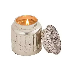 Decorative Antique Metal Candle Jar <b>Tea</b> <b>Light</b> <b>Holder</b> for Contemporary Home and Festival Decoration - Product Image 1
